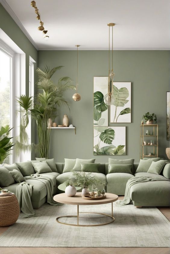 Home Decor - Green Living Room