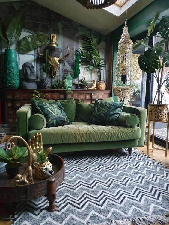 Green Living room - Furnishings & Decor