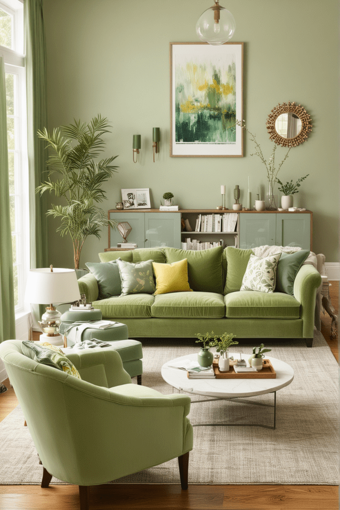 Home Decor - Green living room